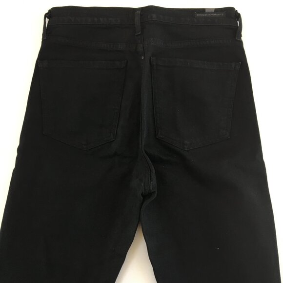 Citizen of Humanity Olivia Highrise Slim Ankle Button Fly Black Jeans 26 - Picture 5 of 10